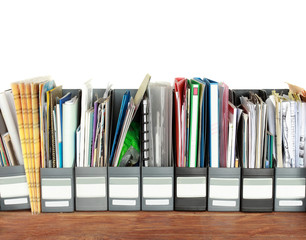 many filing cabinets in an office