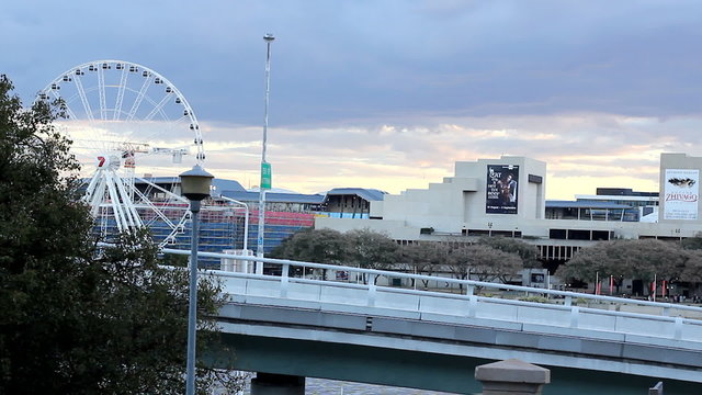 View of Brisbane Soutbank with Wheel Ferris