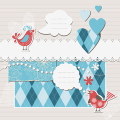 scrapbook elements with place for your text