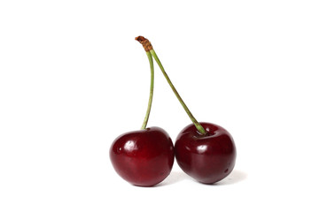 Appetizing cherry on a white background