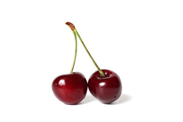 Appetizing cherry on a white background