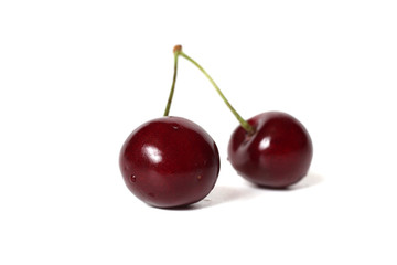 Appetizing cherry on a white background