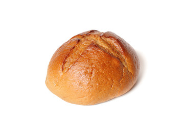 Loaf of bread on a white background