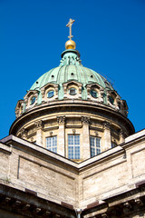 Fototapeta na wymiar Kazan Cathedral or Kazanskiy Kafedralniy Sobor in Saint Petersbu