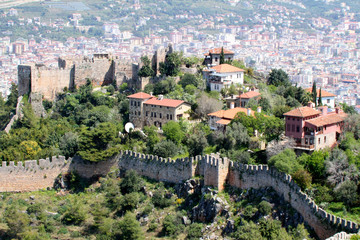 Alanya city hill, sea coast, Turkey