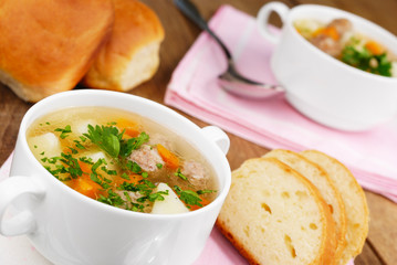 Meatballs soup