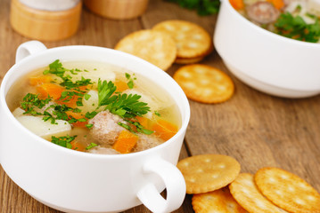 Meatballs soup