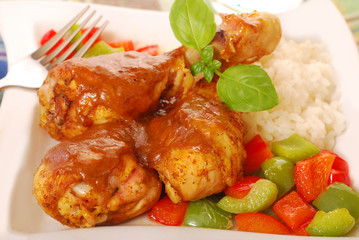 baked chicken legs with curry