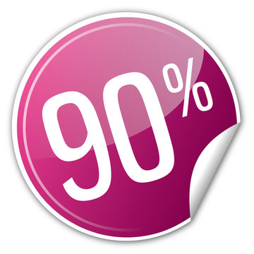 Button Rabatt - 90% prozent sparen reduziert rosa lila