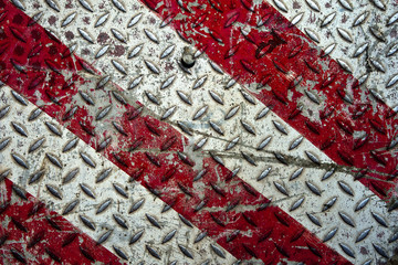 Old metal diamond plate