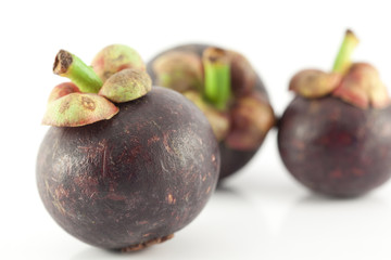 mangosteen isolated on white background