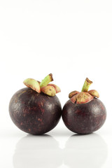mangosteen isolated on white background