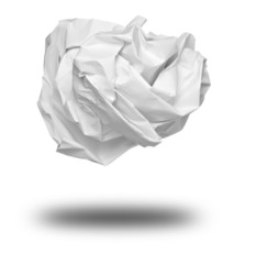 paper ball crumpled garbage frustration