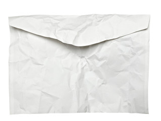 white crumpled envelope