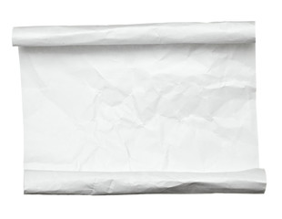 Obraz premium white crumpled curled note paper