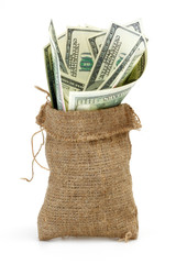 A sack full of cash