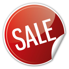 Button Rabatt - Sale ausverkauf sparen reduziert rot