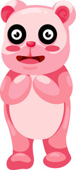 Fototapeta premium illustration cartoon pink panda vector file