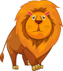 illustration cartoon Lion vector