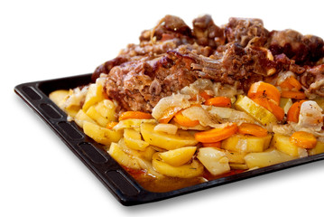 meat and  vegetables