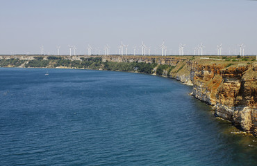 windmills on the coast
