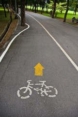 Obraz premium Bike way in the park