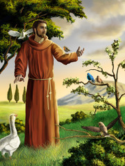 Saint Francis - obrazy, fototapety, plakaty