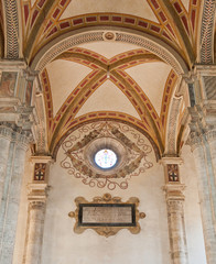 Inside the cathedral in Montepulciano, Tuscany, Italy - obrazy, fototapety, plakaty