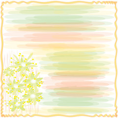 Fototapeta na wymiar Invitation floral card in watercolor design