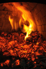 interno di forno per pizza