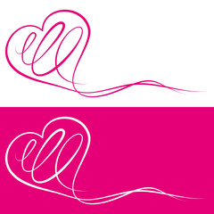 Love Cards Heart & Swirl