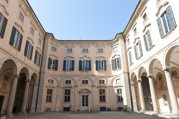 Pavia, historic palace court