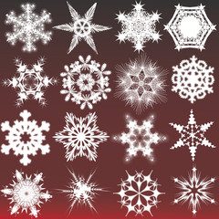 Decorative snowflakes. Vector illustration