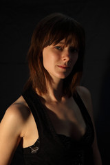 Fototapeta premium A Portrait Shot Of A Female Brunette Model