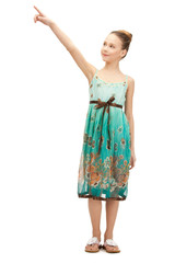 Fototapeta premium teenage girl pointing her finger