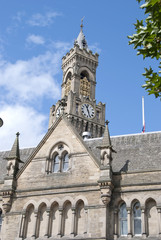 Fototapeta na wymiar Clocktower and Ornate Detail of an English City Hall