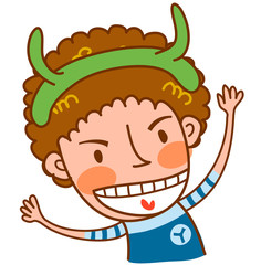 Close-up of boy smiling