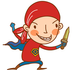 Close-up of boy holding knife