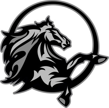 Fototapeta Mustang Stallion Graphic Mascot Image