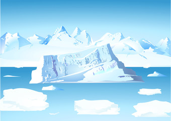 Eisberg mit Gletscher