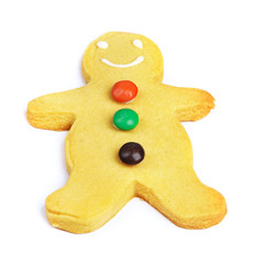Naklejka premium Gingerbread man cookie
