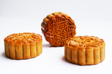 Three moon cakes