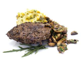 Rindersteak mit Champignons