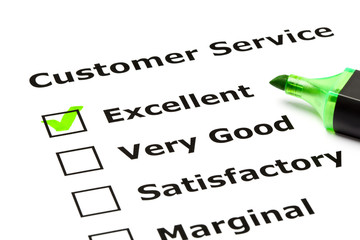 Customer service evaluation form