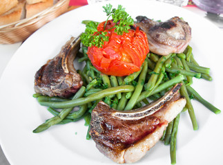 juicy grilled pork leg