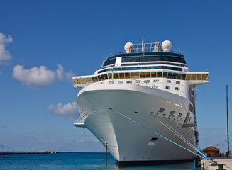 Huge Cruise Ship Tied to Pier