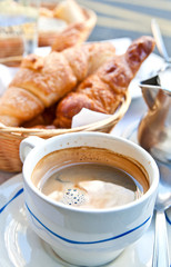 Breakfast with coffee