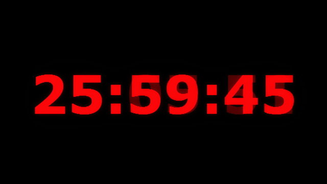 Countdown 30 seconds red flash