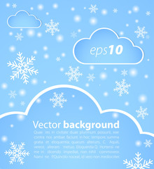 abstract Christmas background with snowflakes