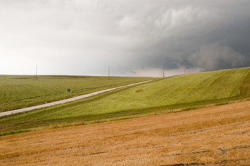 Landscape in Campania (Italy): a storm is coming